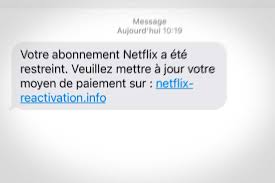 sms de phishing : Netflix